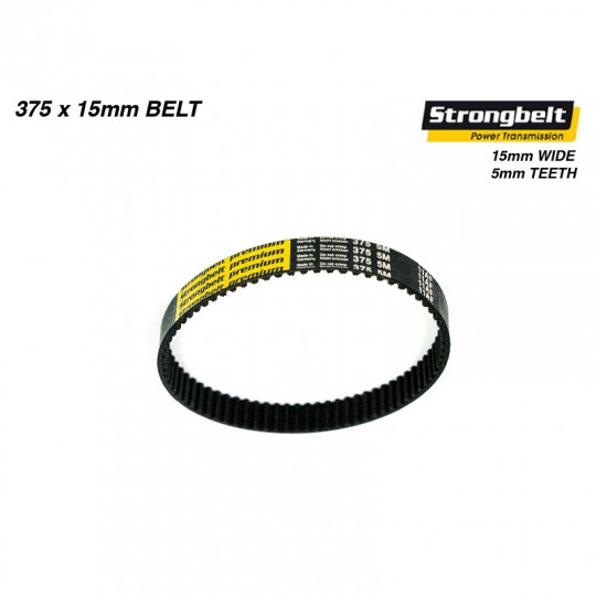 Зубчатый ремень для электроскейта Trampa Strongbelt Premium HTD 375 5M HP 15