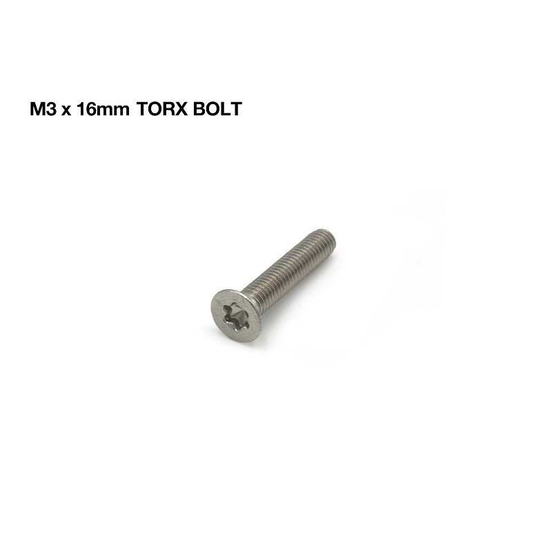 Винт с потайной головкой TORX полная резьба M3 x 16 А2-Нерж