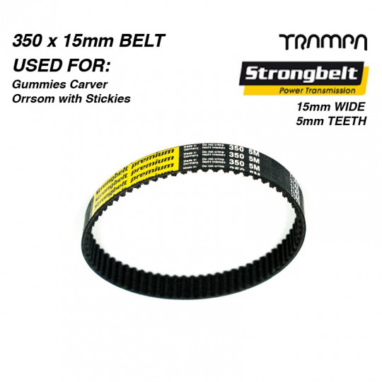Зубчатый ремень для электроскейта Trampa Strongbelt Premium HTD 350 5M HP 15